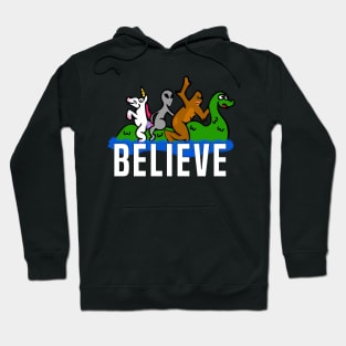 Mythical Creatures Riding Loch Ness Monster Hoodie